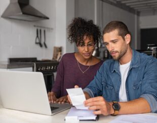 Young couple at computer